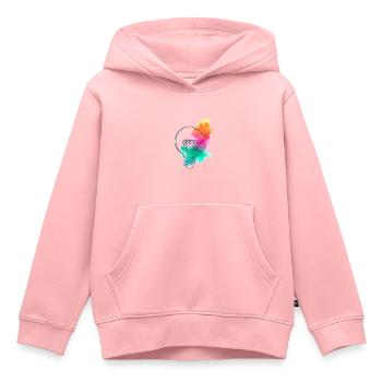 L'ampoule aux taches de couleurs - Sweat Premium à capuche enfant bio - rose - Devant - AI Model Kid Female (0cm)