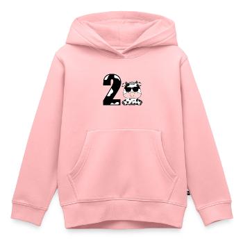 Second Second 2nd 2nd Birthday Cow Baby Girl - Kids Premium Organic Hoodie - rose - Front - AI Model Kid Female (0cm)