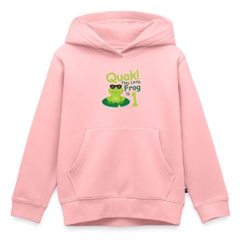 Birthday Shirt 1 year Frog baby Girl Boy - Kids Premium Organic Hoodie - rose - Front - AI Model Kid Female (0cm)