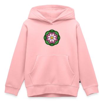 Lotusblume - Kinder Premium Organic Hoodie - Rosa - Vorne - AI Model Kid Female (0cm)