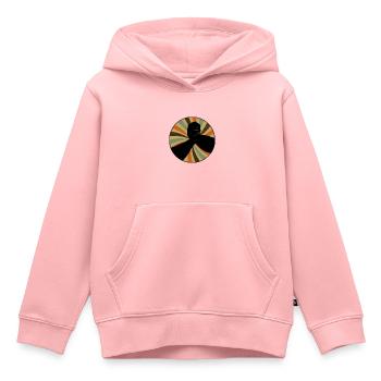 Starker Mann Armdrücken - Kinder Premium Organic Hoodie - Rosa - Vorne - AI Model Kid Female (0cm)