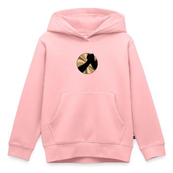 Stark Armdrücken - Kinder Premium Organic Hoodie - Rosa - Vorne - AI Model Kid Female (0cm)
