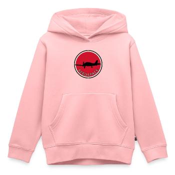 Flieger Pilot Flieger - Kinder Premium Organic Hoodie - Rosa - Vorne - AI Model Kid Female (0cm)