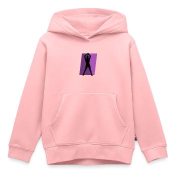 Aérobic Acrobatie aérobie - Sweat Premium à capuche enfant bio - rose - Devant - AI Model Kid Female (0cm)