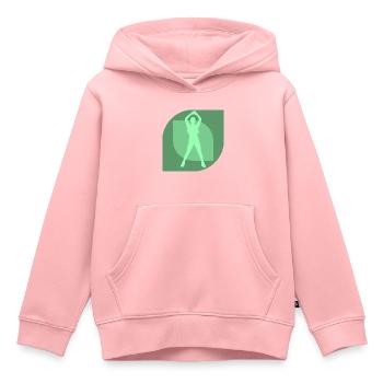 Aérobic Entraînement aérobique - Sweat Premium à capuche enfant bio - rose - Devant - AI Model Kid Female (0cm)