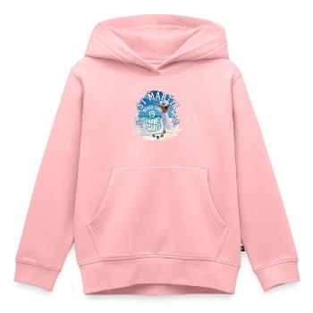 Beach time St Martin west indies - Sweat Premium à capuche enfant bio - rose - Devant - AI Model Kid Female (0cm)