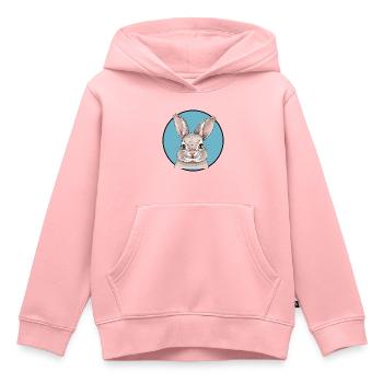 Hasenzahn Hase Häschen - Kinder Premium Organic Hoodie - Rosa - Vorne - AI Model Kid Female (0cm)