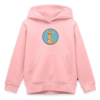 Kaenguru Sydney Aussie - Kinder Premium Organic Hoodie - Rosa - Vorne - AI Model Kid Female (0cm)