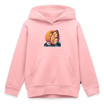 Schmetterling Schmetterlinge Tierliebhaber - Kinder Premium Organic Hoodie - Rosa - Vorne - AI Model Kid Female (0cm)