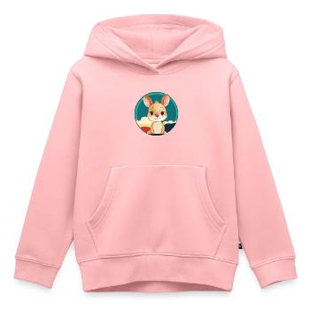 Kaenguru Australien Melbourne - Sweat Premium à capuche enfant bio - rose - Devant - AI Model Kid Female (0cm)