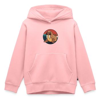 Walrus Alaska - Kids Premium Organic Hoodie - rose - Front - AI Model Kid Female (0cm)