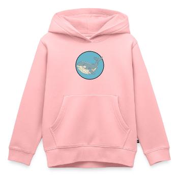 Meeresleben Flosse Wale - Kinder Premium Organic Hoodie - Rosa - Vorne - AI Model Kid Female (0cm)