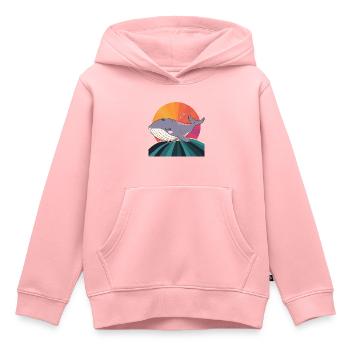 Whale Under Water Marine Life - Kids Premium Organic Hoodie - rose - Front - AI Model Kid Female (0cm)
