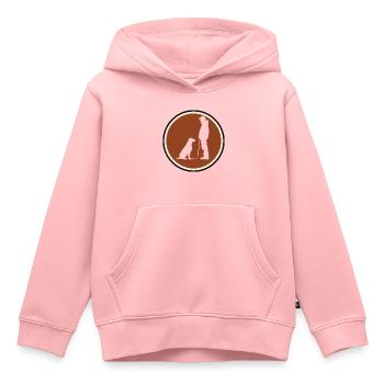 Hundetraining Hundesport Hundeschule - Kinder Premium Organic Hoodie - Rosa - Vorne - AI Model Kid Female (0cm)
