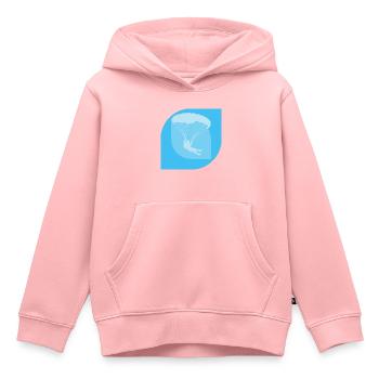 Parachutisme - Sweat Premium à capuche enfant bio - rose - Devant - AI Model Kid Female (0cm)