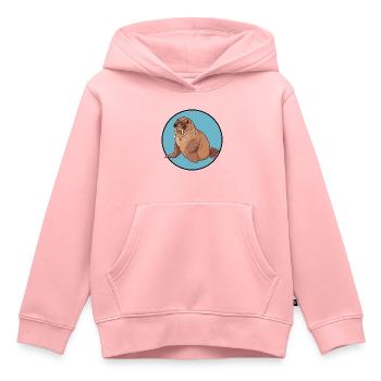 Walrus Marine Animals - Kids Premium Organic Hoodie - rose - Front - AI Model Kid Female (0cm)