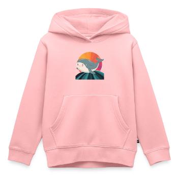 Meerestiere Wal Meerestier - Kinder Premium Organic Hoodie - Rosa - Vorne - AI Model Kid Female (0cm)