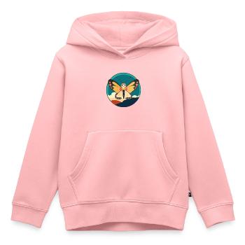 Schmetterling Sommer - Kinder Premium Organic Hoodie - Rosa - Vorne - AI Model Kid Female (0cm)
