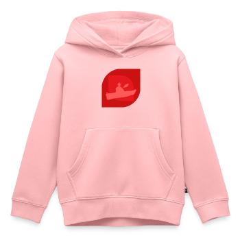 Kayak, eau vive - Sweat Premium à capuche enfant bio - rose - Devant - AI Model Kid Female (0cm)