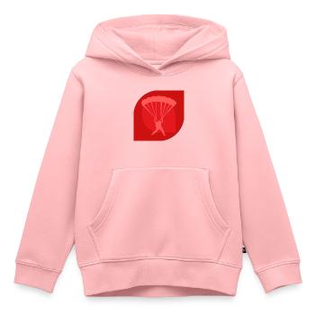 Parachutisme Base Jump - Sweat Premium à capuche enfant bio - rose - Devant - AI Model Kid Female (0cm)