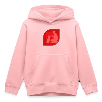 Hundetraining Agility - Kinder Premium Organic Hoodie - Rosa - Vorne - AI Model Kid Female (0cm)