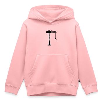 Crane construction site - Kids Premium Organic Hoodie - rose - Front - AI Model Kid Female (0cm)
