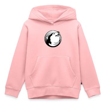 Heulender Schlittenhundekopf von Musher Shirts - Kinder Premium Organic Hoodie - Rosa - Vorne - AI Model Kid Female (0cm)