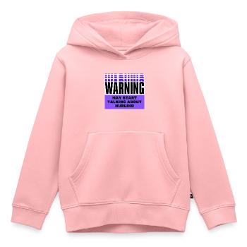 Warnung kann beginnen, über Schleudern zu sprechen. - Kinder Premium Organic Hoodie - Rosa - Vorne - AI Model Kid Female (0cm)