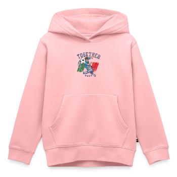 Gemeinsam gewinnen wir - Kinder Premium Organic Hoodie - Rosa - Vorne - AI Model Kid Female (0cm)