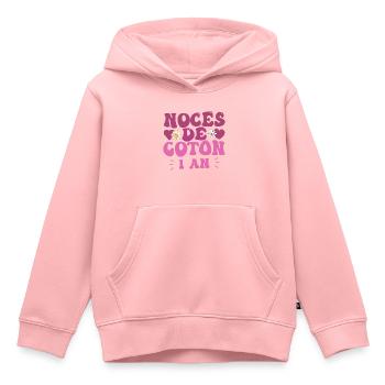 Noces de Coton - Sweat Premium à capuche enfant bio - rose - Devant - AI Model Kid Female (0cm)