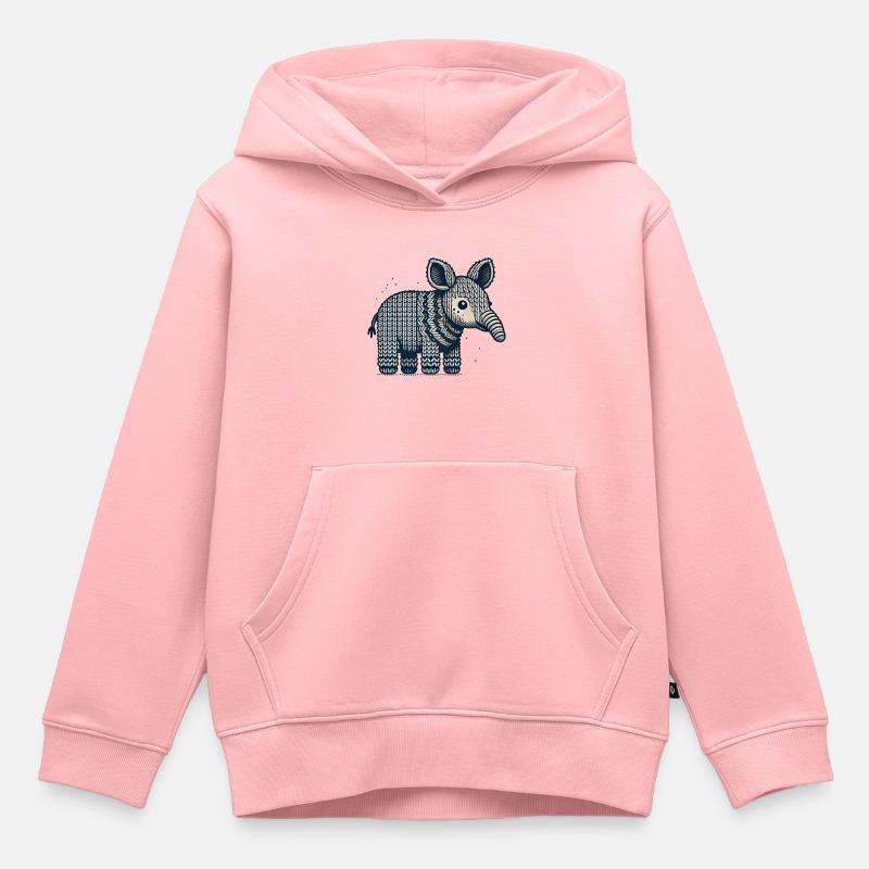 Tricot Okapi - Sweat Premium à capuche enfant bio - rose