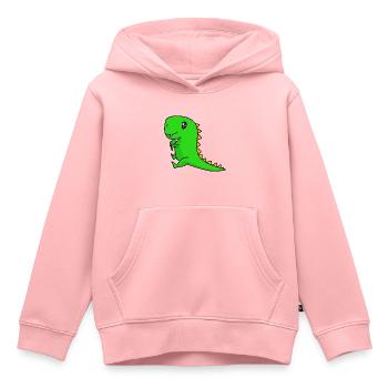 Baby Dinosaurier - Kinder Premium Organic Hoodie - Rosa - Vorne - AI Model Kid Female (0cm)
