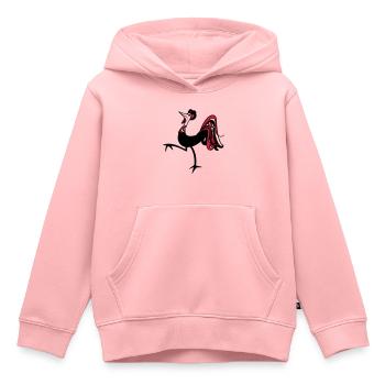rooster - Kids Premium Organic Hoodie - rose - Front - AI Model Kid Female (0cm)