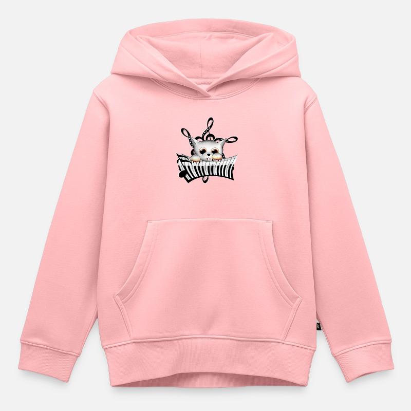 Musique de chat - Sweat Premium à capuche enfant bio - rose