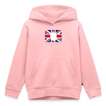 Britischer König Krönung Charles England Flagge - Kinder Premium Organic Hoodie - Rosa - Vorne - AI Model Kid Female (0cm)