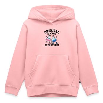 Chemical reaction at first sight - Kids Premium Organic Hoodie - rose - Front - AI Model Kid Female (0cm)