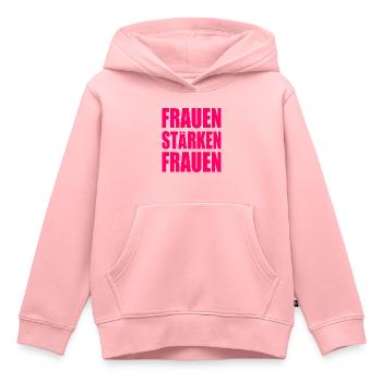Frauen stärken frauen - Kinder Premium Organic Hoodie - Rosa - Vorne - AI Model Kid Female (0cm)