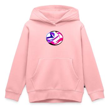Neon Swirl Abstrakt - Kinder Premium Organic Hoodie - Rosa - Vorne - AI Model Kid Female (0cm)