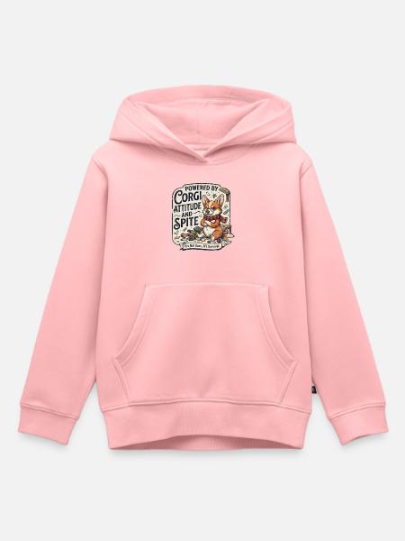 Corgi-Einstellung und Groll - Kinder Premium Organic Hoodie - Rosa