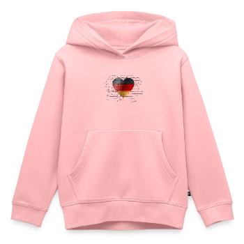 Allemagne Drapeau allemand Drapeau allemand Utilisé Regarder à la maison - Sweat Premium à capuche enfant bio - rose - Devant - AI Model Kid Female (0cm)
