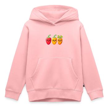 Chili - Kinder Premium Organic Hoodie - Rosa - Vorne - AI Model Kid Female (0cm)