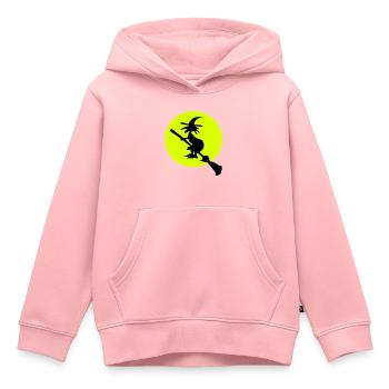 Hexe und Vollmond - Kinder Premium Organic Hoodie - Rosa - Vorne - AI Model Kid Female (0cm)