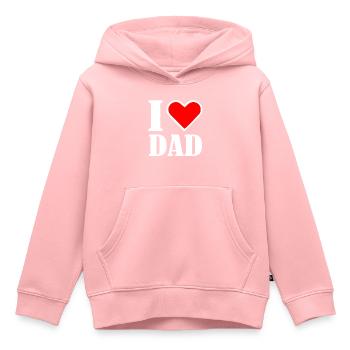 I love dad - Kinder Premium Organic Hoodie - Rosa - Vorne - AI Model Kid Female (0cm)