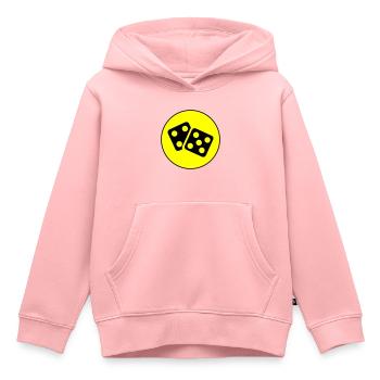Würfel Casino Kreis - Kinder Premium Organic Hoodie - Rosa - Vorne - AI Model Kid Female (0cm)