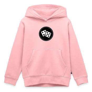 Würfel Casino Kreis - Kinder Premium Organic Hoodie - Rosa - Vorne - AI Model Kid Female (0cm)