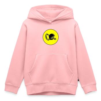 Casque de football - Sweat Premium à capuche enfant bio - rose - Devant - AI Model Kid Female (0cm)