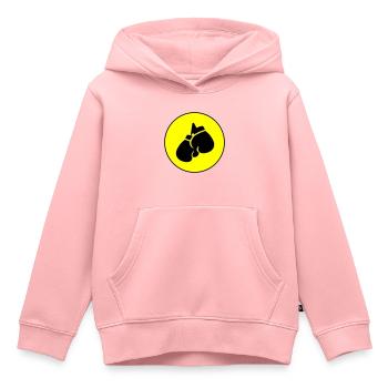 Symbole des gants de boxe - Sweat Premium à capuche enfant bio - rose - Devant - AI Model Kid Female (0cm)