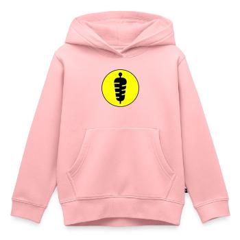 Icône sandwich - Sweat Premium à capuche enfant bio - rose - Devant - AI Model Kid Female (0cm)