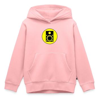 Symbole de musique des haut-parleurs - Sweat Premium à capuche enfant bio - rose - Devant - AI Model Kid Female (0cm)