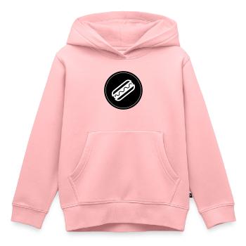 Hotdog Foodie Symbol - Kinder Premium Organic Hoodie - Rosa - Vorne - AI Model Kid Female (0cm)